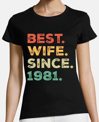 Tee-shirt cadeau vintage pour femme depuis 1981