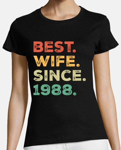 Tee-shirt cadeau vintage pour femme depuis 1988