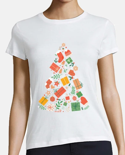 Tee-shirt cadeaux de sapin de Noël