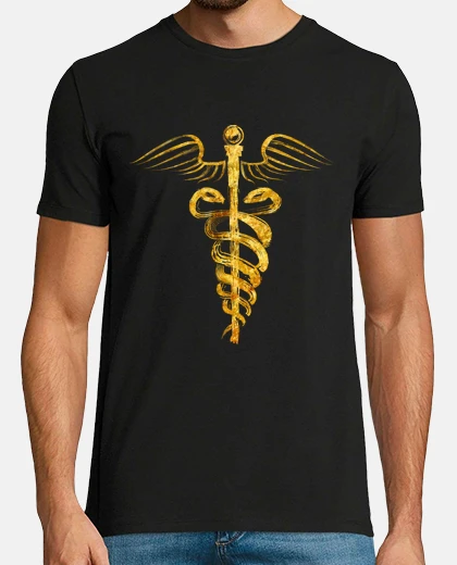 T-shirt caduceo simbolo - gold edizione