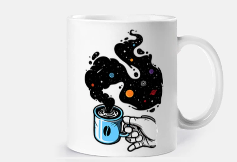 Taza cafe espacial