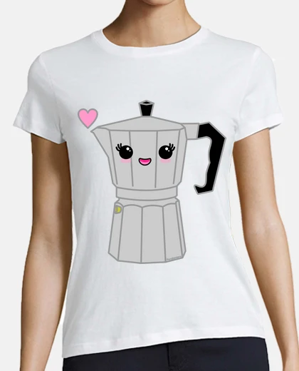 Camiseta Cafetera kawaii