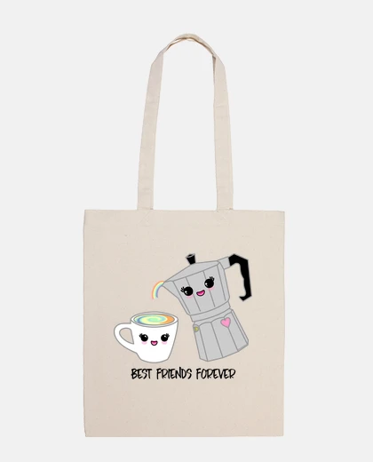 Cafetera y taza kawaii BFF