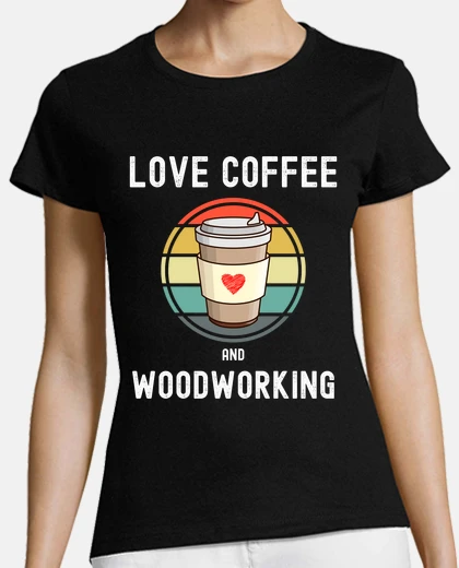T-shirt caffè e lavorazione del legno