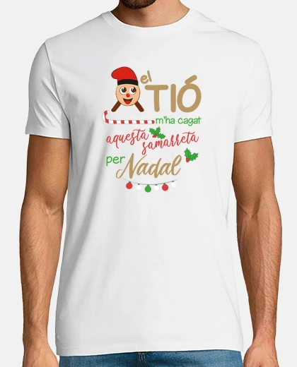 Camiseta CAGA TIÓ Samarreta màniga curta Nadal home