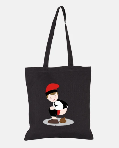Bag caganer, cloth bag, black