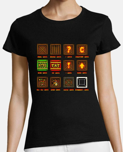 Tee-shirt caisses de crash bandicoot