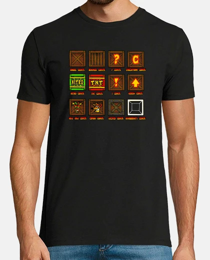 Tee-shirt caisses de crash bandicoot