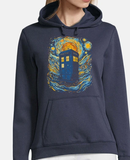 Sudadera caja azul estrellada