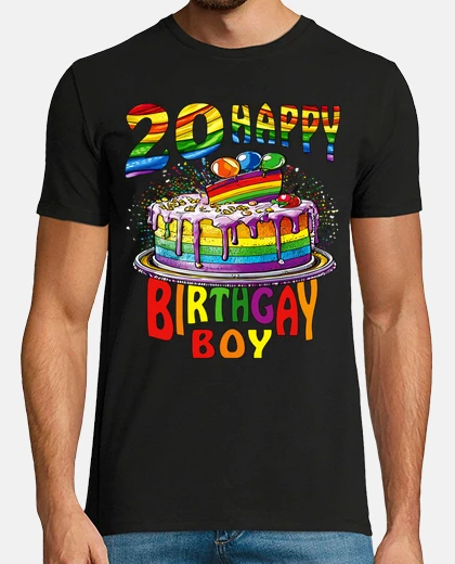 T-shirt Cake 20 Happy Birthgay Boy