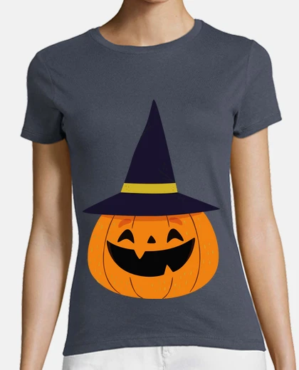 Playera Calabaza Bruja / Halloween / Sombrero