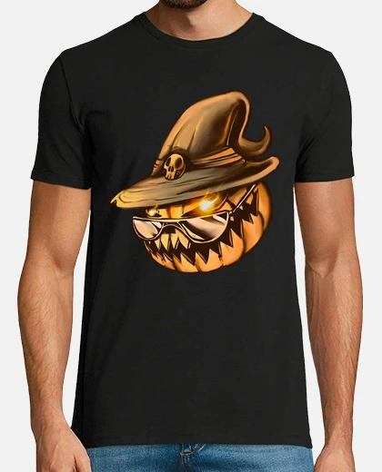 Camiseta Calabaza Jack O Lantern Sombrero Bruja Terror Halloween