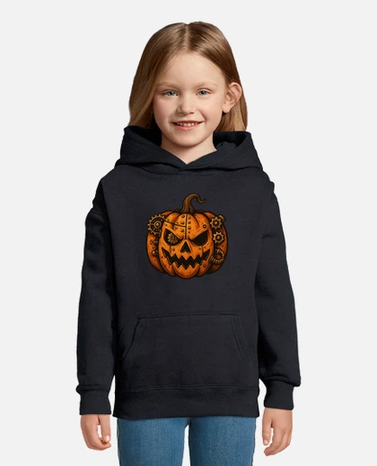 Sudadera para niños con capucha calabaza steampunk de halloween