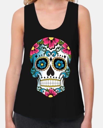 Tee-shirt calaca floral mexicain