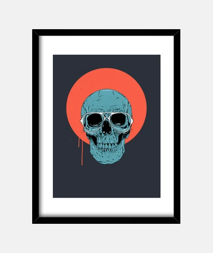 Cuadro calavera azul