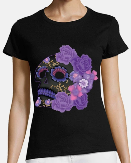 Playera calavera de azúcar muertos dia de muert