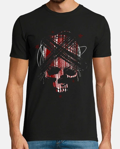 Playera calavera estrellada