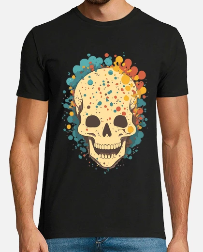 Playera calavera manchas de pintura laTostadora México