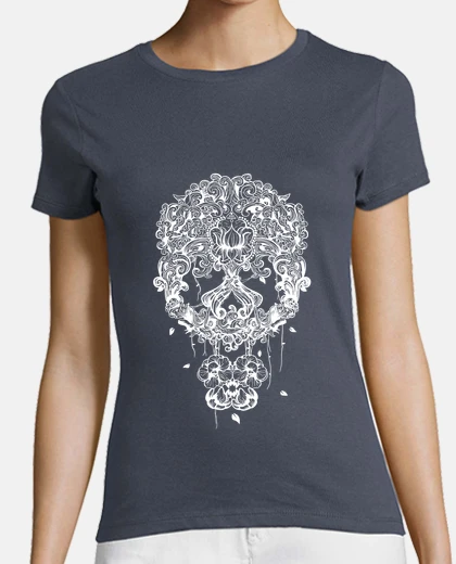 Playera Calavera mexicana blanco