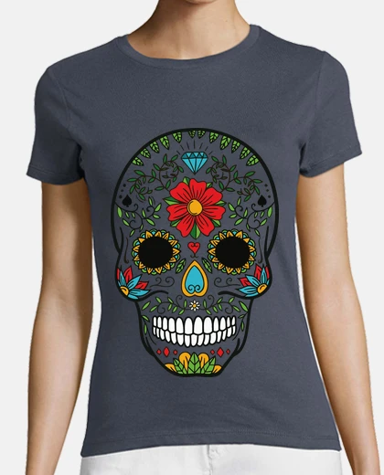 Playera Calavera Mexicana Sin fondo / Catrina