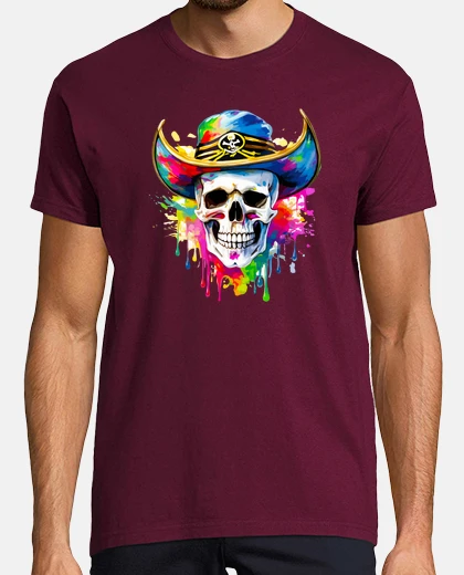 Camiseta calavera pirata