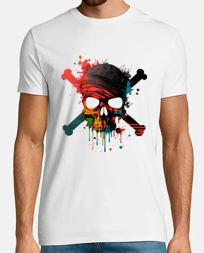 Camiseta calavera pirata