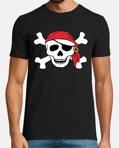 Camiseta Calavera Pirata con diente de oro