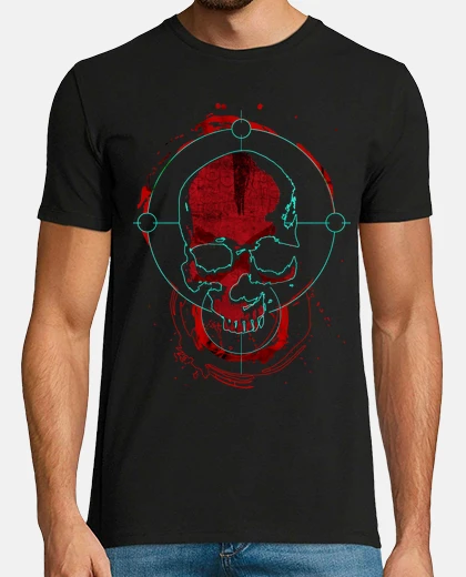 Camiseta calavera roja