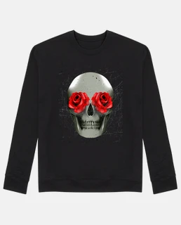 Calavera Con Rosas Rojas