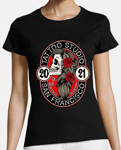 Playera Calaveras Tattoo Studio Custom Design Tatuajes Skull