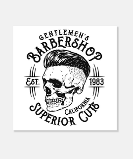 Calaveras Rockabilly 1983 Vintage Barbershop Estilo Retro Barber 