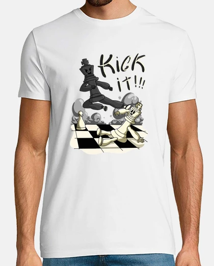 T-shirt calcio di scacchi