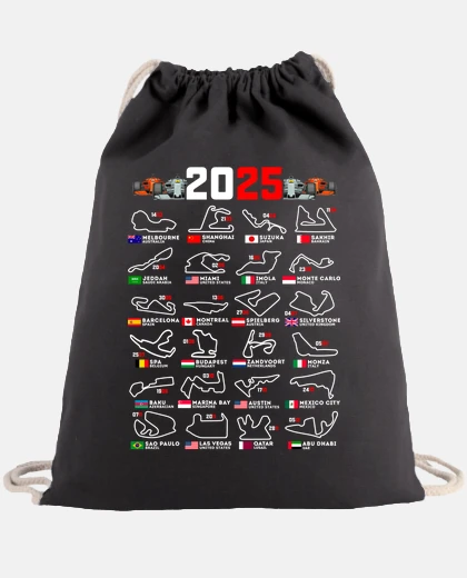 Borsa calendario date circuiti f1 2025 regalo auto da corsa