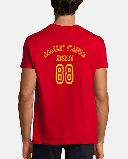 Camiseta Calgary Flames. Pecho y Espalda