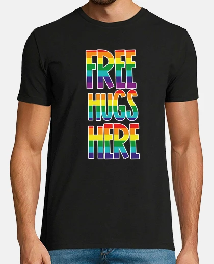 Tee-shirt câlins gratuits ici gay lgtb