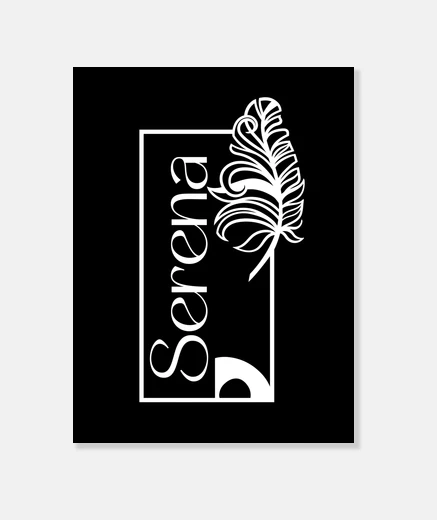 Tableau calligraphie élégante de plumes de Sere