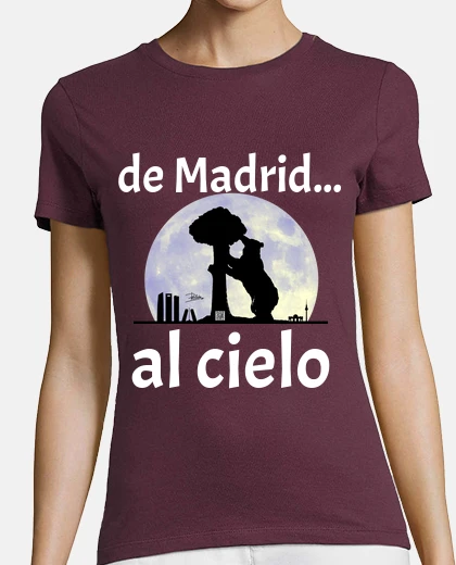 Tee-shirt cam femme à manches courtes de madrid au paradis