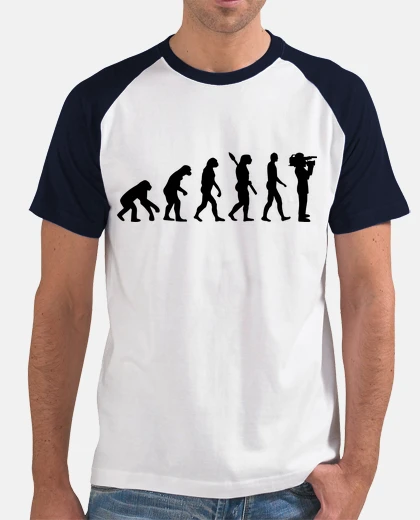 Camiseta camarógrafo de la evolución