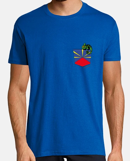 Tee-shirt Caméléon Réunion poche