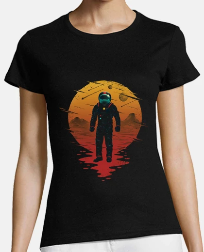 T-shirt camicia da donna di opera spaziale
