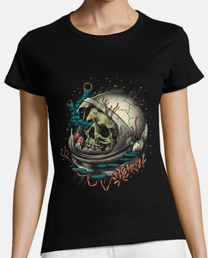 T-shirt camicia di decadimento spaziale delle donne