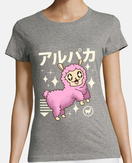 T-shirt camicia kawaii alpaca da donna