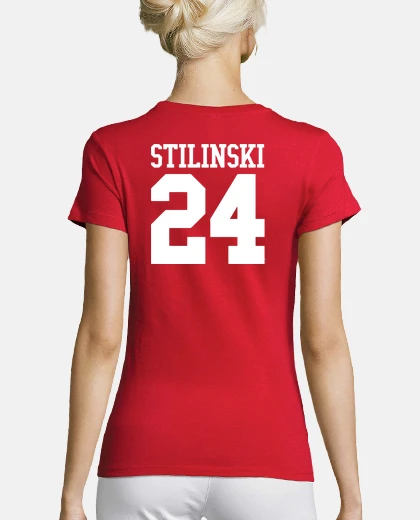 T-shirt camicia lacrosse teenwolf con il numero di stilinski