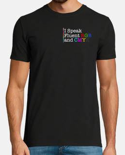 camicia di design grafico parlo fluentemente maglietta rgb e cmyk regalo per idee di graphic designe