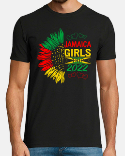 camicia giamaica giamaica ragazze viaggio 2022 girasole tee celebrazione dell&#39;indipendenza giama