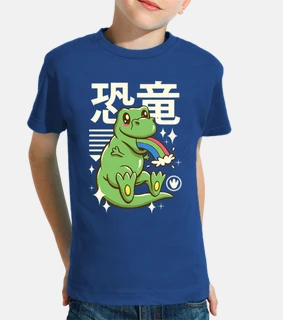 camicia kawaii t-rex per bambini