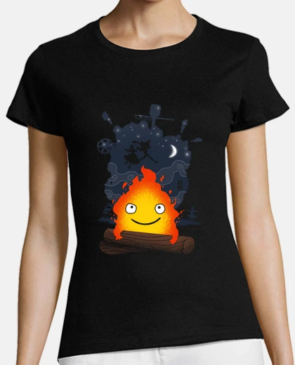 Playera caminando del castillo de la camisa para mujer