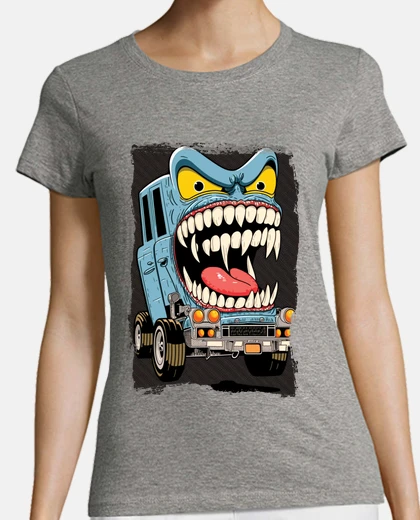 Tee-shirt camion au visage fou camion de prothèse