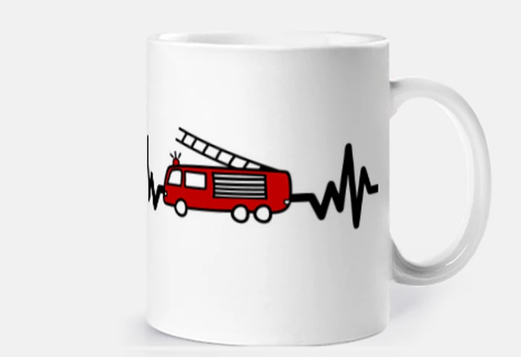 Mug Camion de pompier, sapeur pompier