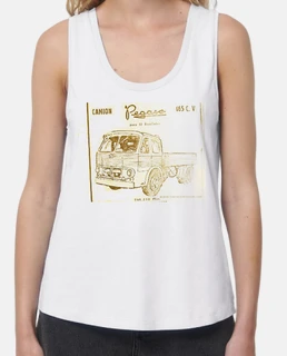 Camion Pegaso Mujer, sin mangas, blanca